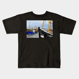 Maryport Harbour Fishing Boats Kids T-Shirt